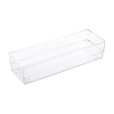 Clear Organizer Bin, 8 in x 2.9 in