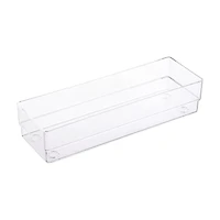 Clear Organizer Bin, 8 in x 2.9 in