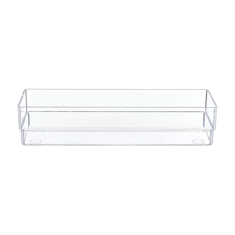 Clear Organizer Bin, 8 in x 2.9 in