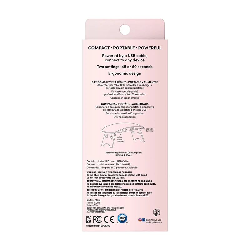 Dashing Diva Glaze Semi-Cured Gel Mini LED Lamp