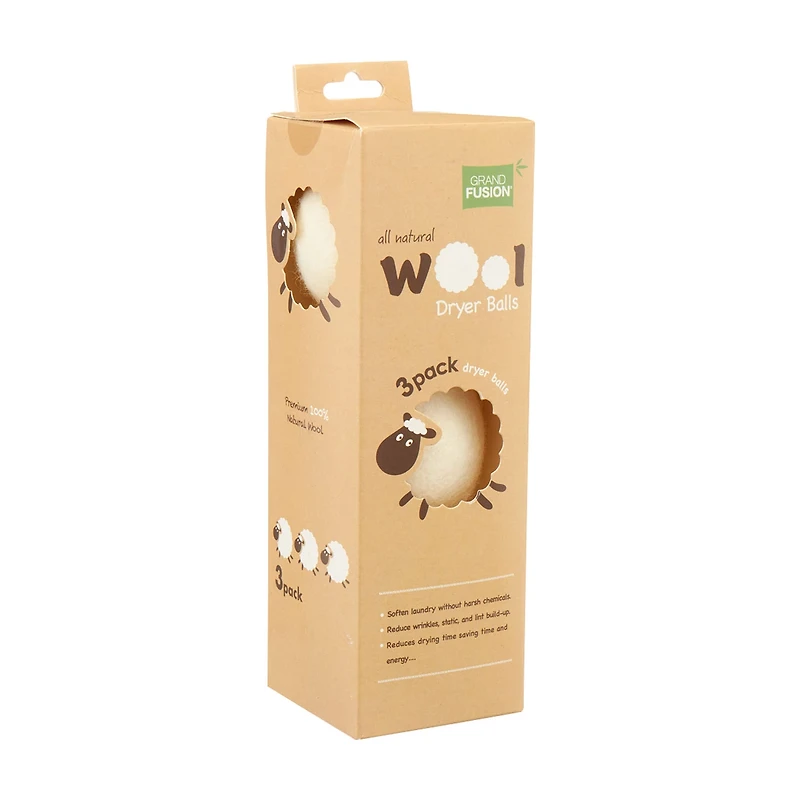 Grand Fusion Wool Dryer Balls, 3 ct