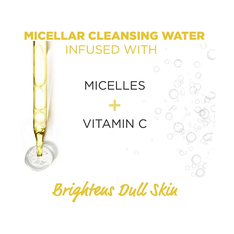 Garnier SkinActive Micellar Cleansing Water with Vitamin C, 3.4 fl oz