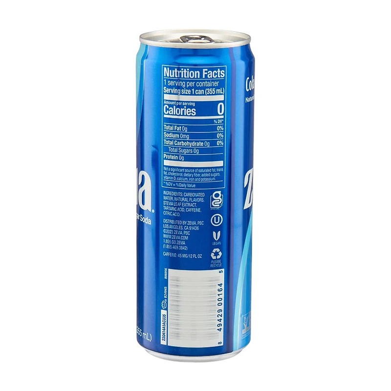 Zevia Zero Sugar Soda, Cola