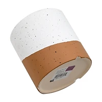 White and Tan Flower Pot, Large