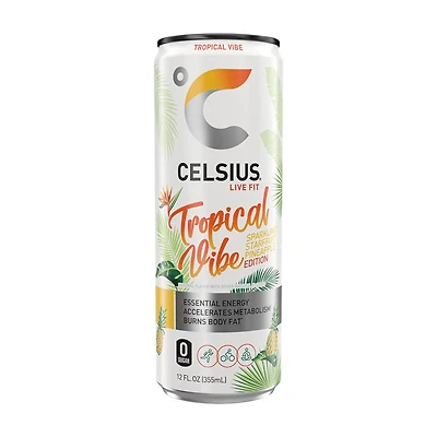 Celsius Tropical Vibe Sparkling Starfruit Pineapple Edition, 12 fl oz