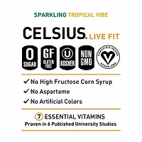 Celsius Tropical Vibe Sparkling Starfruit Pineapple Edition, 12 fl oz