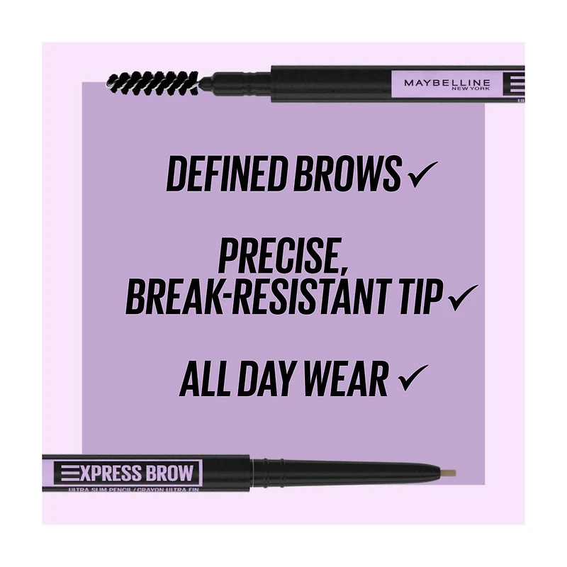 Maybelline Express Brow Express Ultra Slim Pencil, Deep Brown