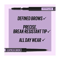 Maybelline Express Brow Express Ultra Slim Pencil, Deep Brown