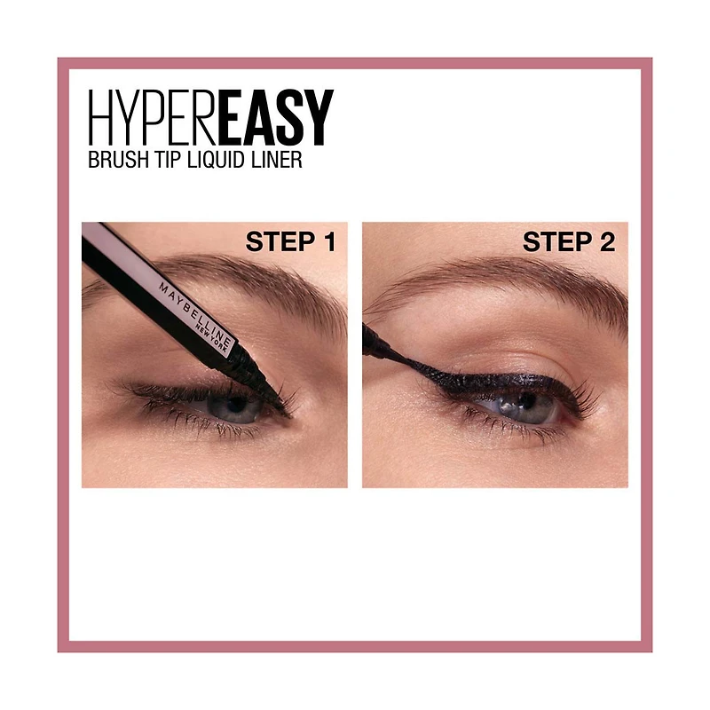 Maybelline Hyper Easy Brush Tip Liner - Pitch Black, 0.02 fl oz