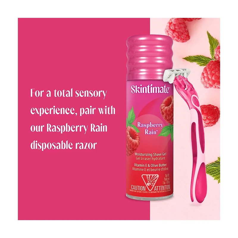 Skintimate Moisturizing Shave Gel - Raspberry Rain, 2.75 oz