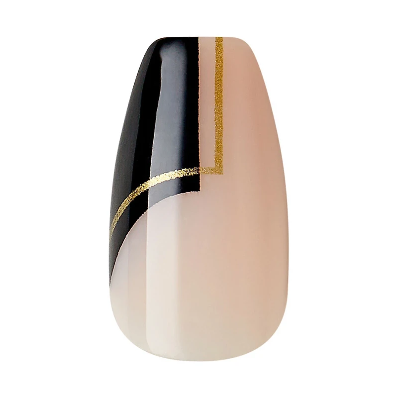 KISS Ready-To-Wear Instant Style Design Nails - Medium Length, 24 ct
