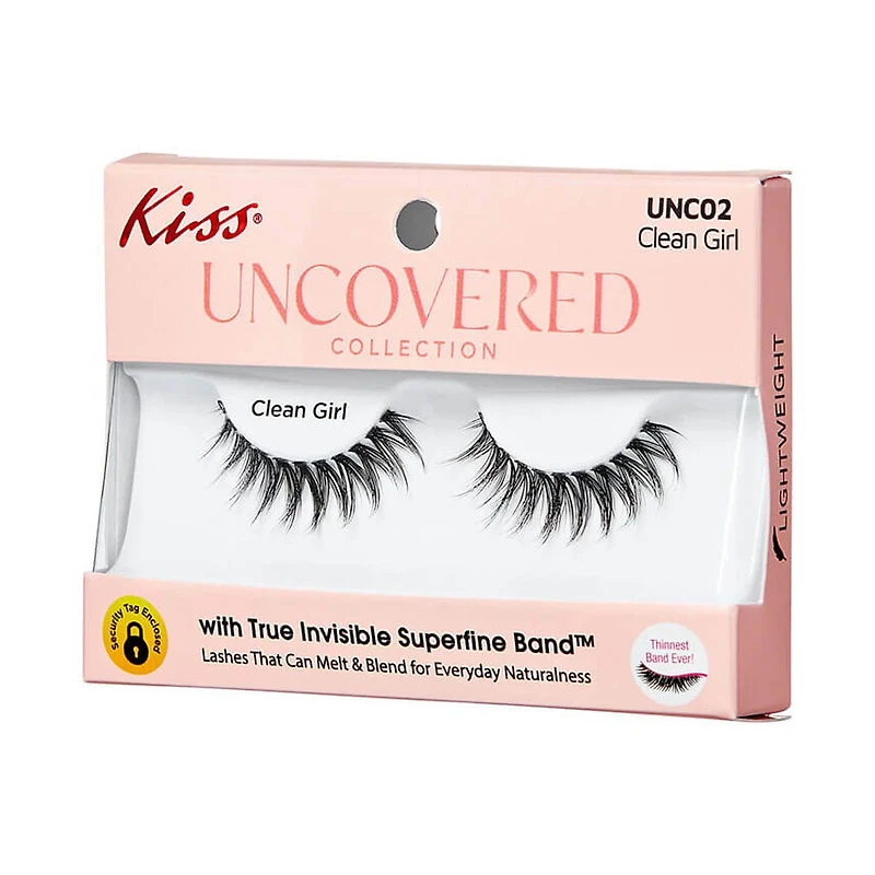 Kiss Uncovered Collection Faux Eyelashes, Clean Girl