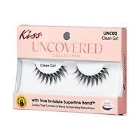 Kiss Uncovered Collection Faux Eyelashes, Clean Girl