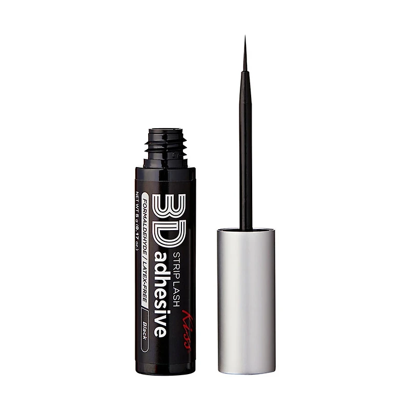 Kiss 3D Strip Lash Adhesive, Black, 0.17 oz