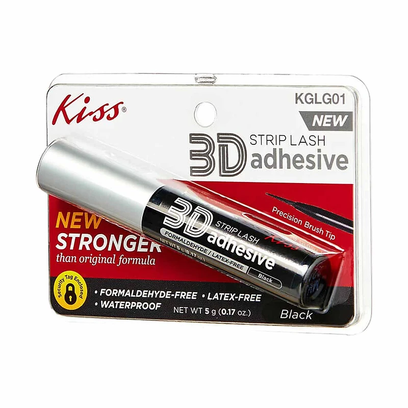 Kiss 3D Strip Lash Adhesive, Black, 0.17 oz