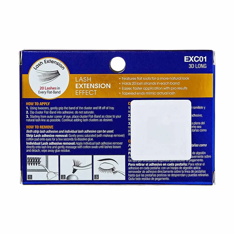 Kiss Extensions Collection Faux Mink Extensions Clusters, 3D Long, 40 ct