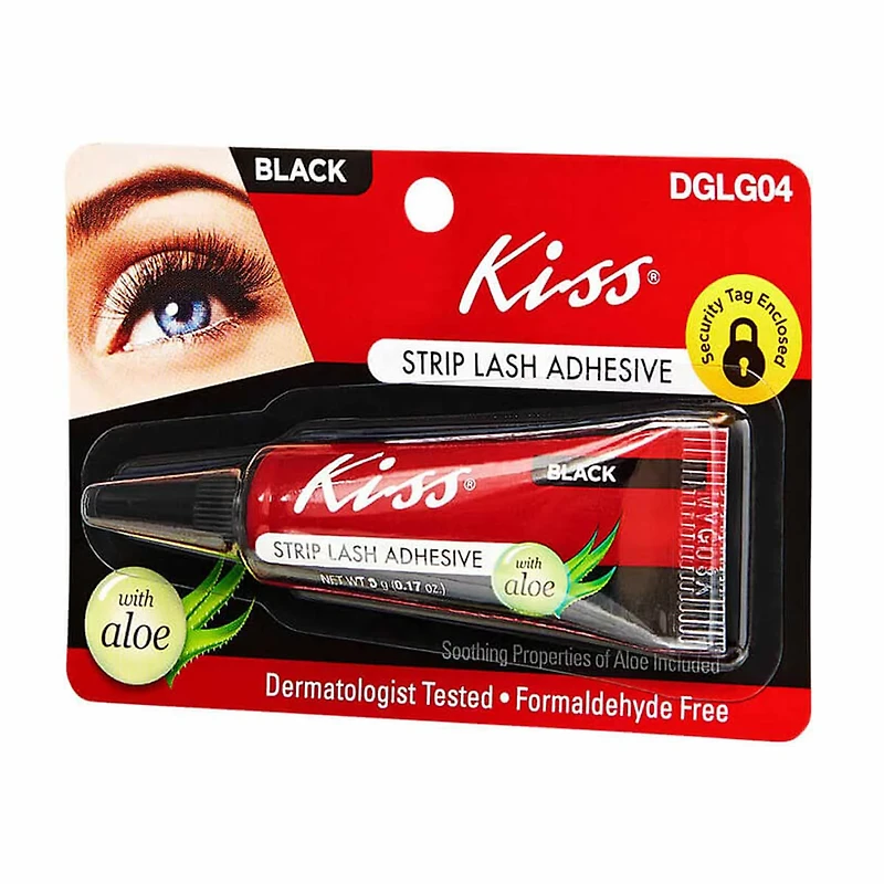 Kiss Strip Lash Adhesive with Aloe, Black, 0.17 oz