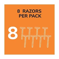 BIC Sensitive 2 Disposable Razors for Men, 8 ct
