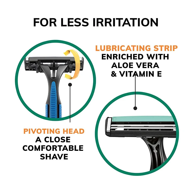 BIC Sensitive 2 Disposable Razors for Men, 8 ct