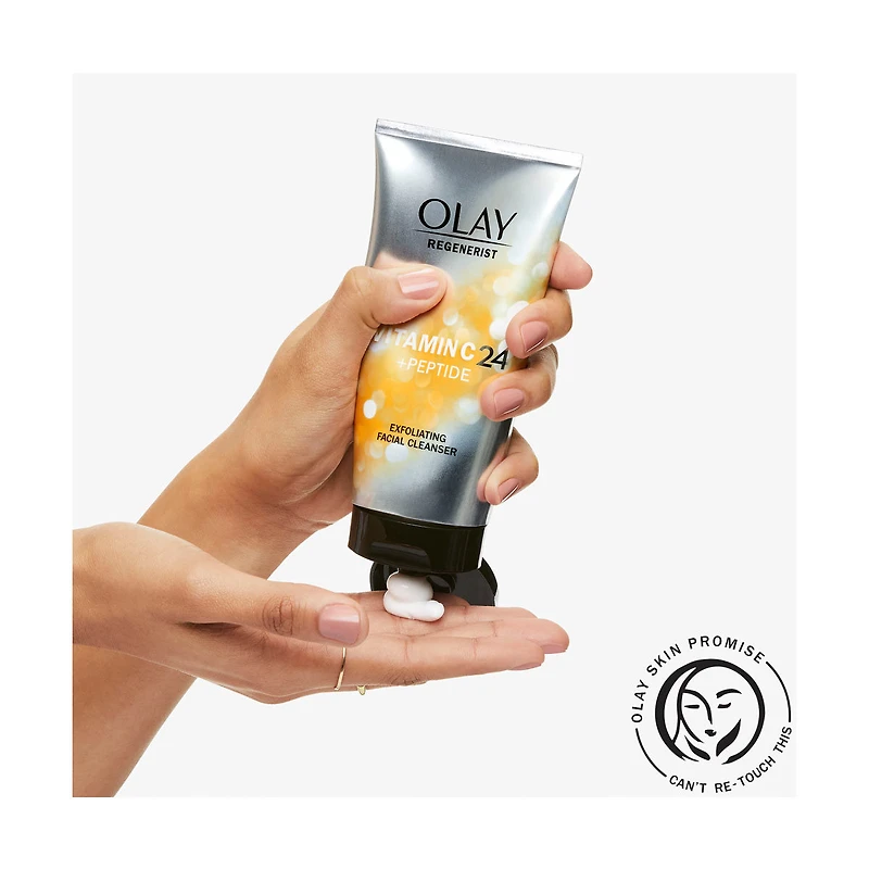 Olay Regenerist Vitamin C + Peptide 24 Exfoliating Facial Cleanser, 5 fl oz