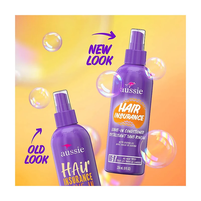 Aussie Hair Insurance Leave-In Conditioner for All Hair Types, 8 fl oz