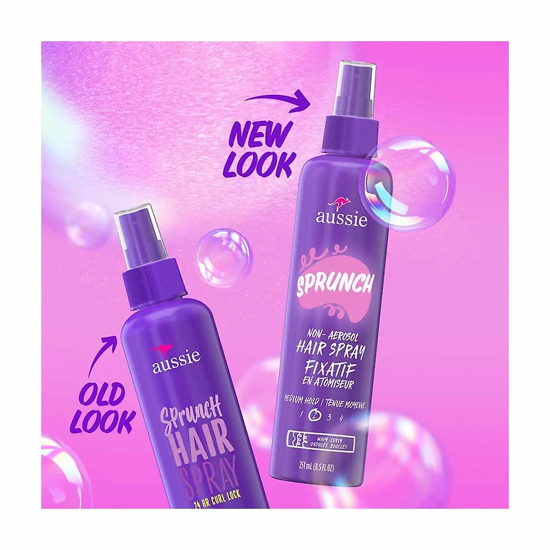 Aussie Sprunch Non-Aerosol Hair Spray for Curly & Wavy Hair, 8.5 oz