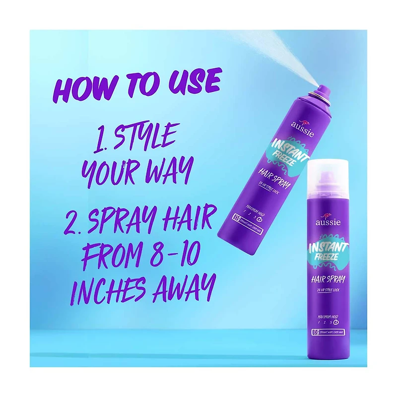 Aussie Instant Freeze Hair Spray, 10 oz