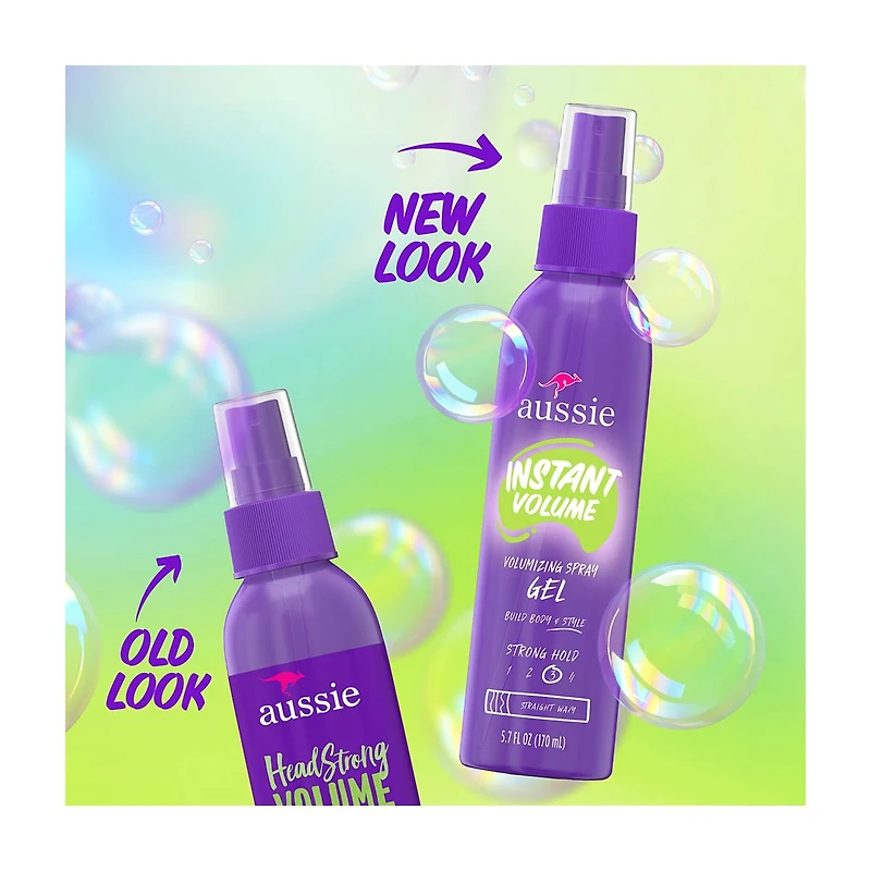 Aussie Instant Volume Volumizing Spray Gel for Wavy or Straight Hair, 5.7 fl oz
