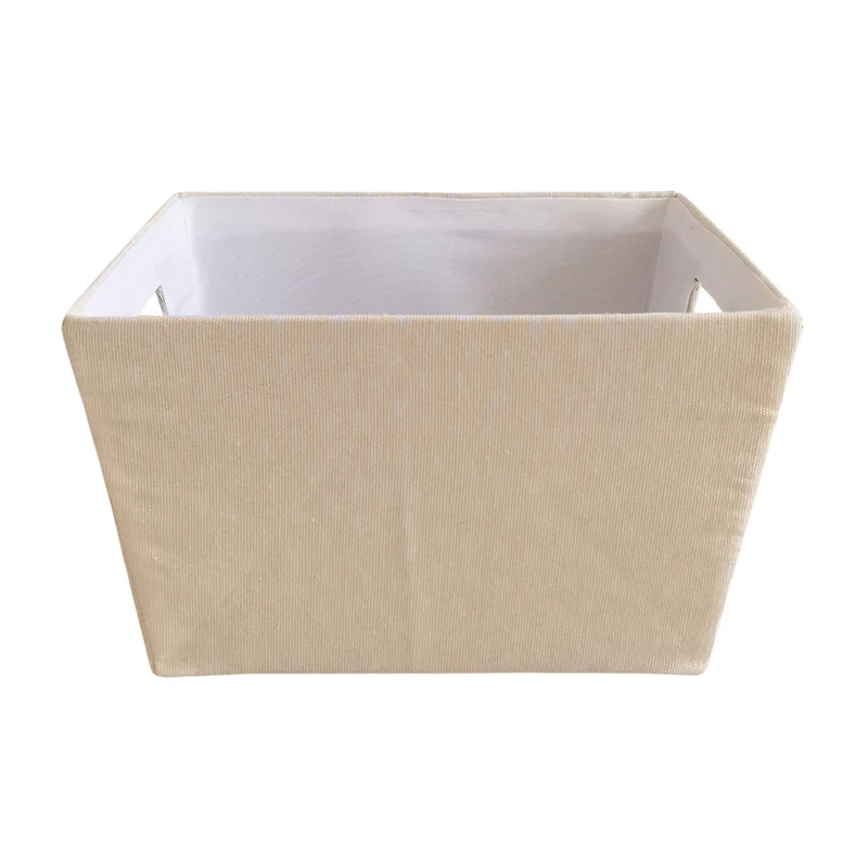 Pink Dotted Rectangular Storage Tote Basket, Small