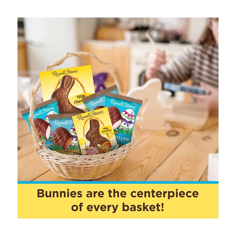 Russell Stover Solid Strawberries & Crème Easter Bunny, 1.5 oz