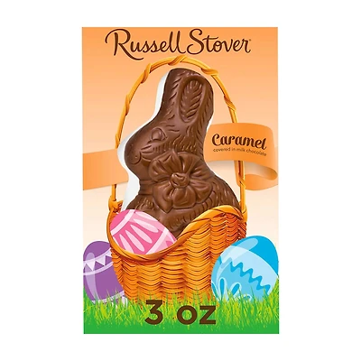 Russell Stover Easter Caramel Milk Chocolate Easter Bunny, 3 oz