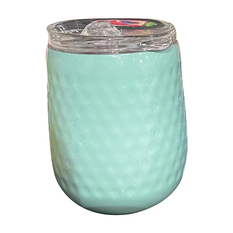 Hammered Stainless Steel Wine Tumbler, Yellow & Green