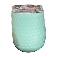 Hammered Stainless Steel Wine Tumbler, Yellow & Green