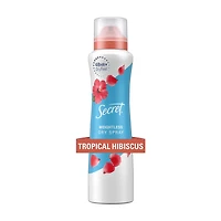 Secret Antiperspirant Dry Spray, Tropical Hibiscus and Argan Oil, 4.1 oz
