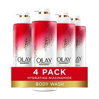 Olay Regenerist Hydrating Body Wash with Niacinamide, 20 fl oz, Pack of 4