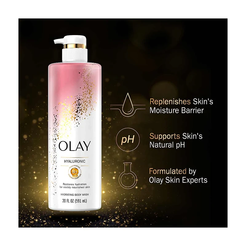 Olay Hydrating Body Wash with Hyaluronic Acid, 20 fl oz