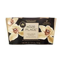 Koze Place Vanilla Bliss & Orchid Scented Candle Duo, 3.4 oz