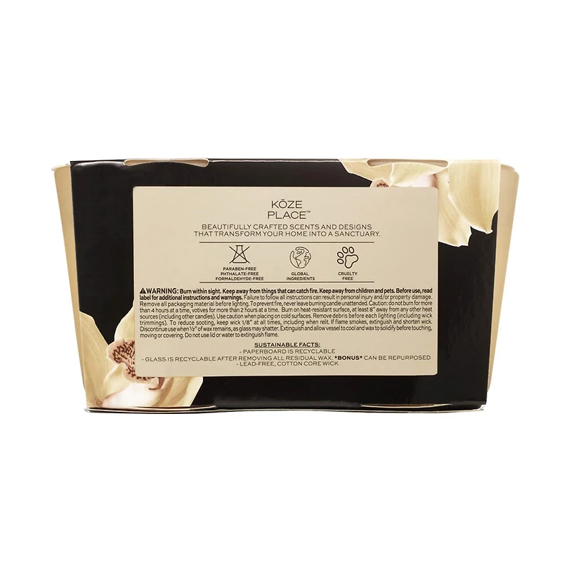 Koze Place Vanilla Bliss & Orchid Scented Candle Duo, 3.4 oz