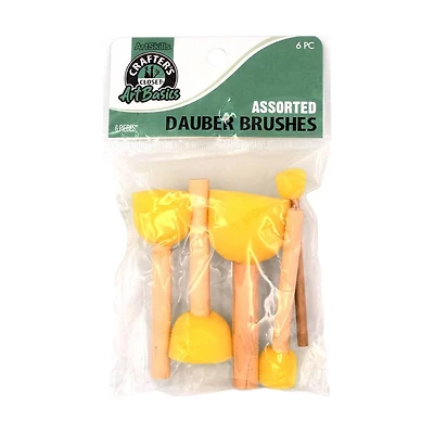 Crafter's Closet ArtBasics Assorted Dauber Brushes, 6 ct