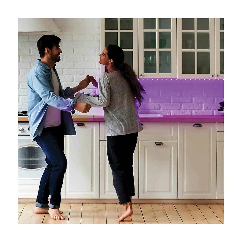 Xtreme Lit Sound Activated Multicolor LED Light Strip with Remote Control, 6.6 Feet