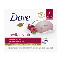Dove Revitalizante Cherry & Chia Milk Bar Soap, 3.17 oz, 3 ct