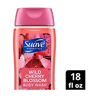 Suave Essentials Wild Cherry Blossom Gentle Body Wash, 18 fl oz