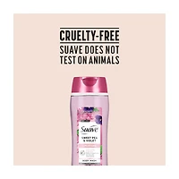 Suave Sweet Pea & Violet Moisturizing Body Wash with Glycerin & Vitamin E, Hydrating Skin Cleanser, Long Lasting Scent, Paraben Free, 18 FL OZ