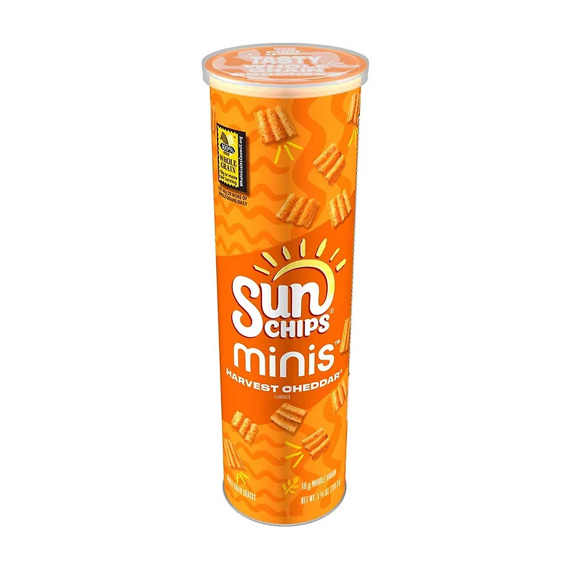 Sunchips Minis Harvest Cheddar Whole Grain Snacks, 3 3/4 oz
