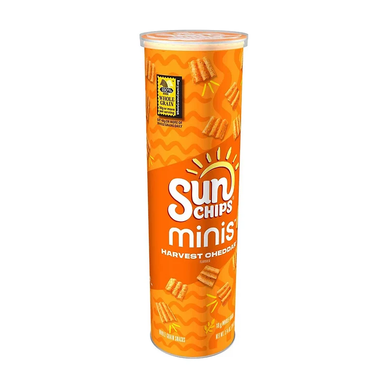 Sunchips Minis Harvest Cheddar Whole Grain Snacks, 3 3/4 oz