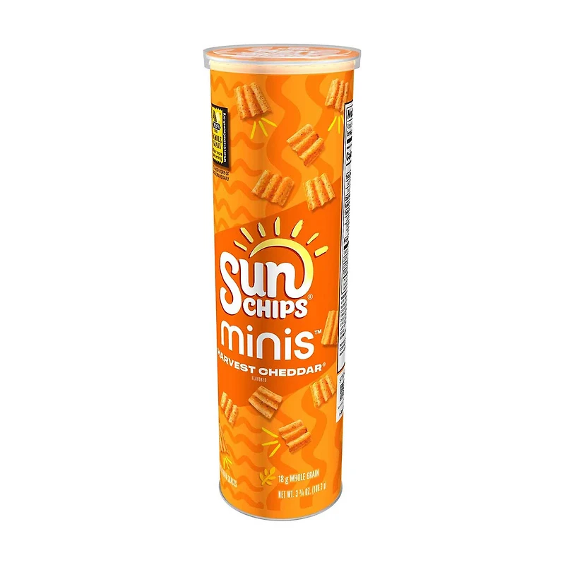 Sunchips Minis Harvest Cheddar Whole Grain Snacks, 3 3/4 oz