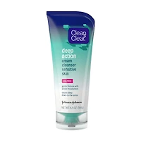 Clean & Clear Deep Action Cream Cleanser, Sensitive Skin, 6.5 oz