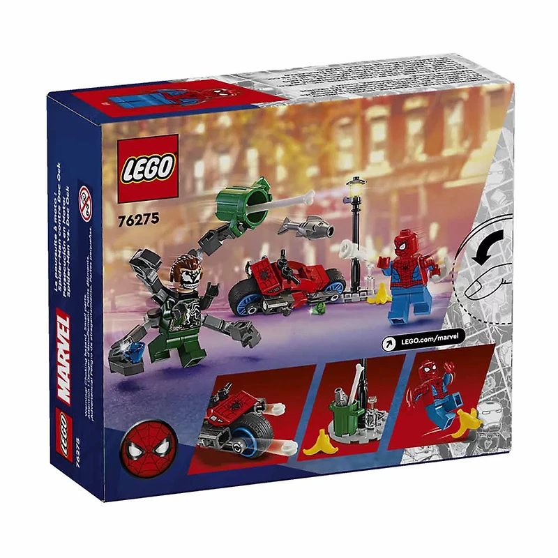 Lego Marvel Spider-Man vs Doc Ock Motorcycle Chase Set, 77 pcs
