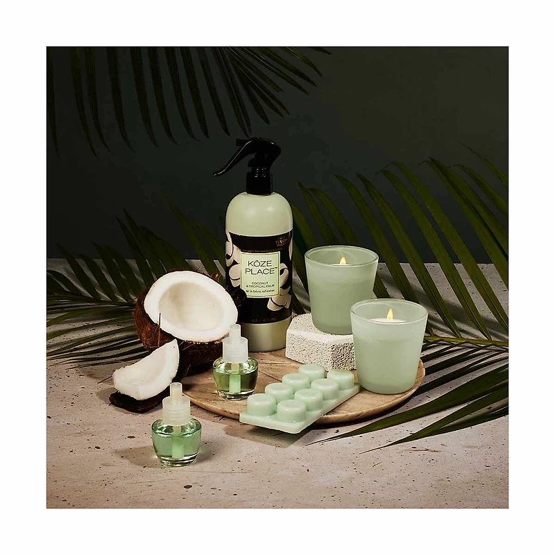 Koze Place Coconut & Tropical Palm Scented Wax Rounds, 8 Pack