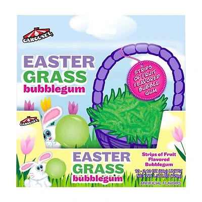 Carousel Easter Grass Fruit Flavored Bubblegum, 2.12 oz
